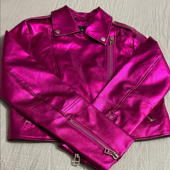 7 For All Mankind Metallic Pink Jacket - Picture 13 of 16